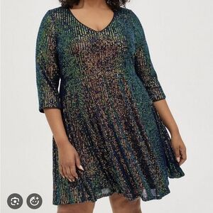 Torrid Multicolor Sequin Dress